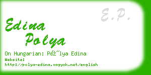 edina polya business card